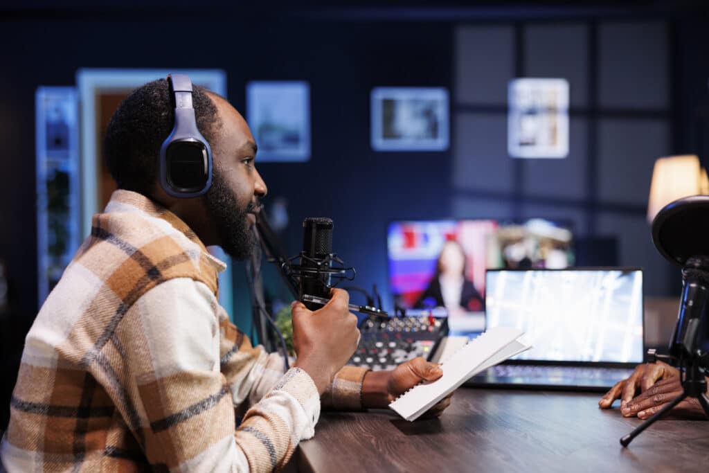 black guy doing an online radio show